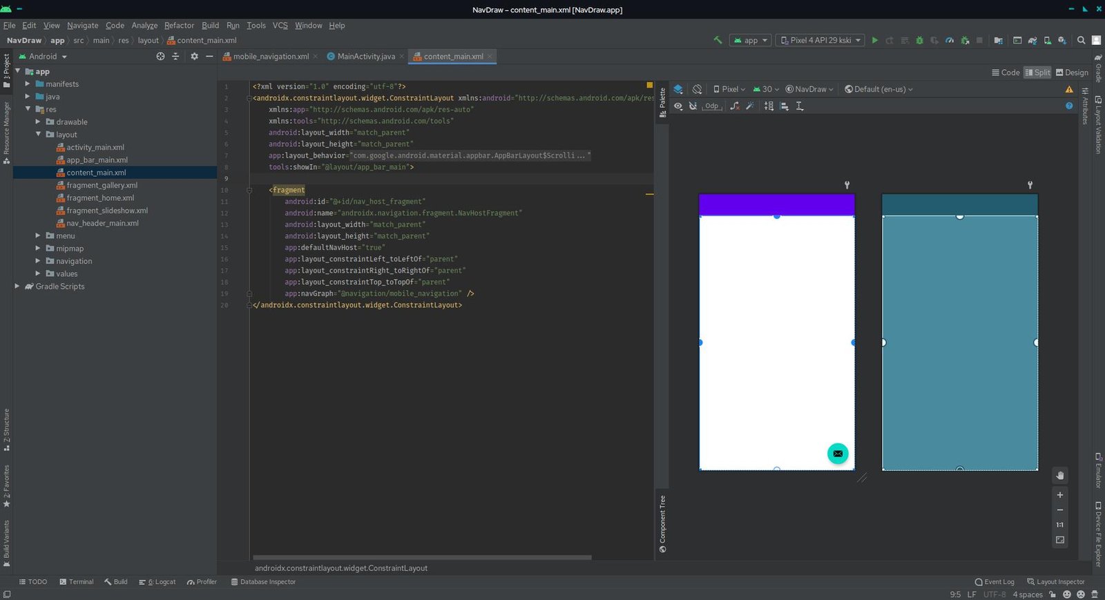 Android Studio Chipmunk running on macOS - a screenshote screenshote in the game code code code code