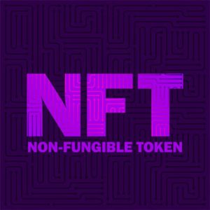 NFT non fungible token logo header banner vector illustration. Digital Art Concept. - the logo for t